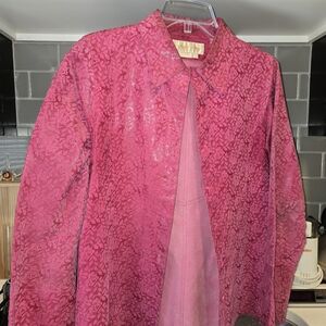 Elegant Pink Suede Blazer